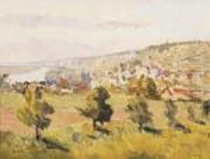 Vue De Vetheuil by Louis Alphonse Abel Lauvray
