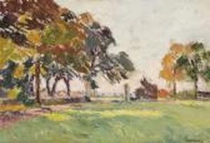 Paysage Aux Arbres by Louis Alphonse Abel Lauvray