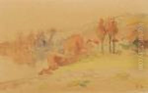 Courbe De Seine A Vetheuil by Louis Alphonse Abel Lauvray