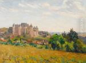 Village De Luynes Avec Son Chateau by Louis Alphonse Abel Lauvray
