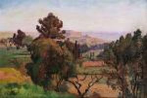 Vue De Villeneuve-les-avignon by Louis Alphonse Abel Lauvray