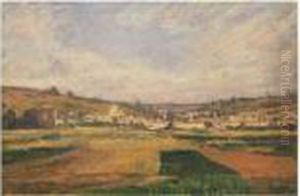 Vue Generale De Vetheuil by Louis Alphonse Abel Lauvray