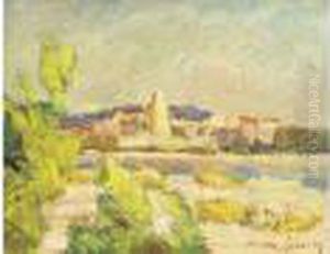 La Seine A Vetheuil. by Louis Alphonse Abel Lauvray