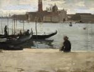 San Giorgio Maggiore From The Riva Deischiavoni, Venice by John Lavery
