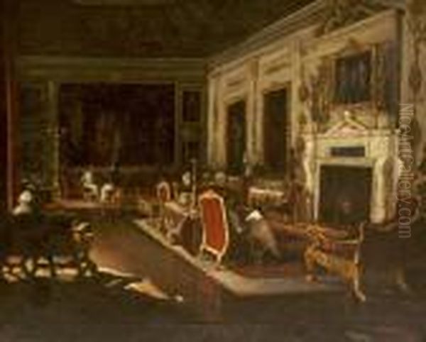 Interior Of Grand Salon With Figures - view 1