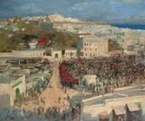 The Moorish Flag, Hoisted On The German Legation, Tangier