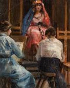 Sketches Of Interiors Of The Artist's Studio by John Lavery