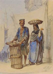 The Orange Seller, Cairo by Amadeo Preziosi