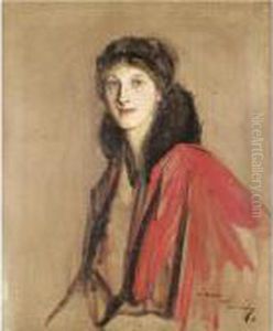 Portrait Of Beatrix, Mrs R.b. Wingate Gray by John Lavery
