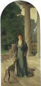 Portrait Of Baroness Gerda Von Chappuis (mrs F.a. Konig) by John Lavery