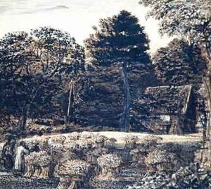 A Cornfield, Shoreham, at Twilight, c.1830 by Samuel Palmer