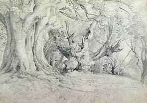 Ancient Trees, Lullingstone Park, 1828 by Samuel Palmer