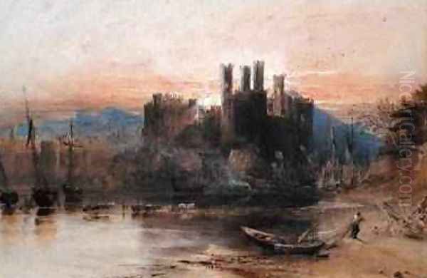 Caernarvon Castle, North Wales, 1836 - view 1
