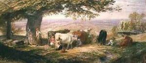 Milking in the Fields by Samuel Palmer