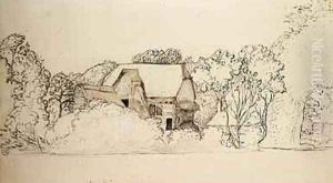 An Ancient Barn at Shoreham by Samuel Palmer