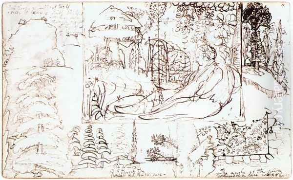 Sketchbook, folio 5 verso 1824 - view 1