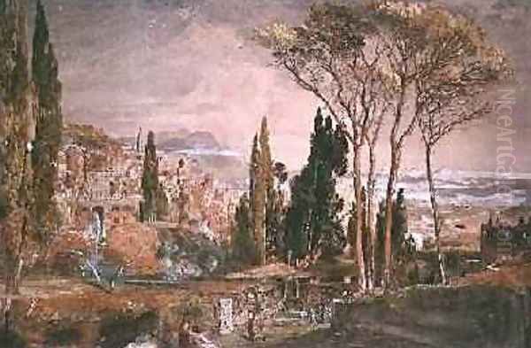 View from the Villa d'Este at Tivoli, 1839 - view 1