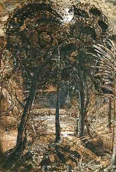 A moonlit scene with a winding river, 1827 - view 1