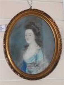 Portrait Of Mrs Molyner,
Inscribed Verso 'be Pleased To Keepthis From The Damp & From The
Sun' Portrait Of Mrs Molyner,
Inscribed Verso 'be Pleased To Keepthis From The Damp & From The
Sun'
