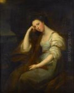 Portrait Of A Lady Seated With An Anchor