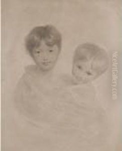 Portrait Sketch Of Two Boys by Sir Thomas Lawrence