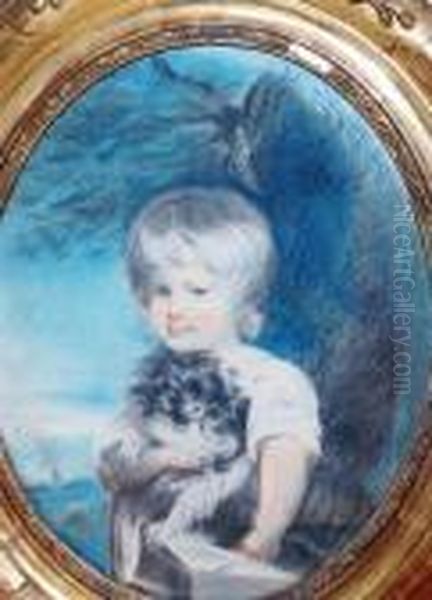 Young Boy With His Dog - view 1