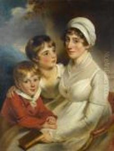 Portrait Of Mrs Sarah Vaughan And Her Children by Sir Thomas Lawrence