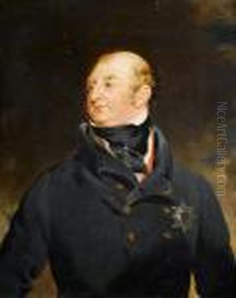Portrait Of Frederick, Duke Of
York,bust-length, In A Dark Blue Coat With The Star Of The Order Of
Thegarter - view 1