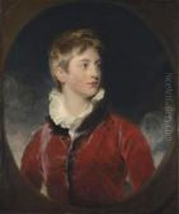 Portrait Of Frederick William 
Stewart, 4th Marquess Of Londonderry,k.p., M.p. (1805-1872), When A Boy,
 Half-length, In A Red Coat, Ina Feigned Oval by Sir Thomas Lawrence