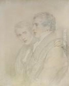 Double Portrait Of Richard 
Rowland Bloxam (1797-1877) And Andrewbloxam (1801-1878), Half-length, In
 Profile, On The Eve Of Theirdeparture For The Sandwich Islands [hawaii]
 In 1823
