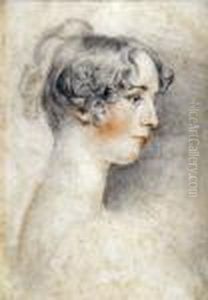 Portrait Of A Young Girl, Head And Shoulders by Sir Thomas Lawrence