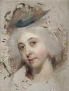 Portrait Head Of A Lady, Unfinished by Sir Thomas Lawrence