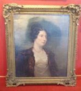 Half Length Lady In A Plum Dress by Sir Thomas Lawrence