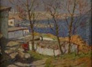American, - Sun Drenched Coast,southern France, Circa 1893 by Ernest Lawson