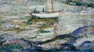 Boat On A Lake by Ernest Lawson