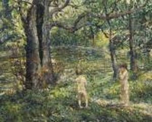 Swimming Pool In The Meadow by Ernest Lawson