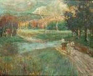 Horse And Cart, Autumn by Ernest Lawson