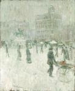 Union Square, New York In Winter by Ernest Lawson