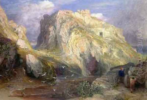 Tintagel Castle, Approaching Rain - view 1