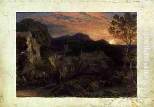 The Bellman, from Il Penseroso, 1881 by Samuel Palmer