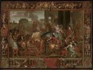 The Triumphal Entry Of Alexander Into Babylon by Charles Lebrun