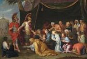 The Family Of Darius Before Alexander by Charles Lebrun