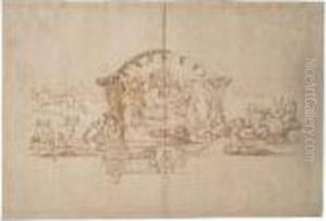 Design For A Wall Decoration
Above A Door With Signs Of The Zodiacand A Woman Crowning A Lion Design For A Wall Decoration
Above A Door With Signs Of The Zodiacand A Woman Crowning A Lion