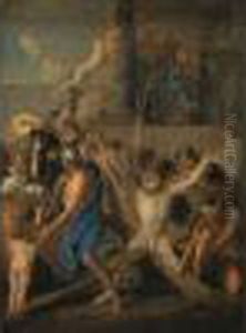 Le Crucifiement De Saint Andre by Charles Lebrun