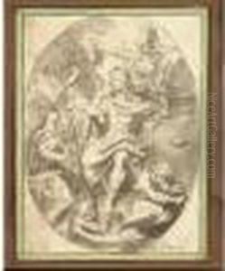 Louis Xiv Gouvernant Et Rendant La Justice by Charles Lebrun