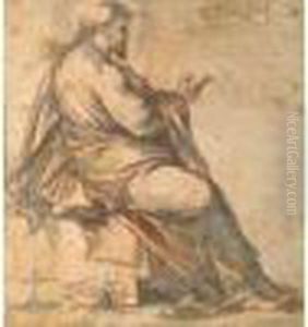 "le Christ Assis Et Prechant". by Charles Lebrun
