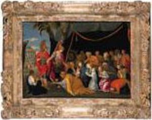 The Family Of Darius Before Alexander by Charles Lebrun