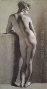 Female Nude From Behind by Pierre-Paul Prud'hon