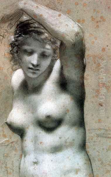 Female Nude Raising Her Arm - view 1