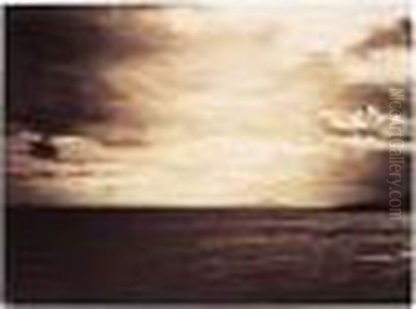 'ciel Charge - Mer Mediterranee' (cloudy Sky - Mediterranean With Mount Agde) - view 1